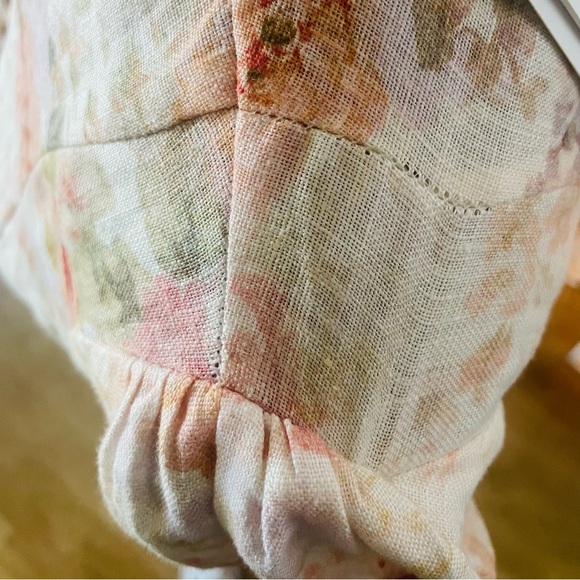 NWT Zimmermann Illustration Buttoned Mini Dress in Cream Rococo Floral Size 0 - Picture 15 of 16